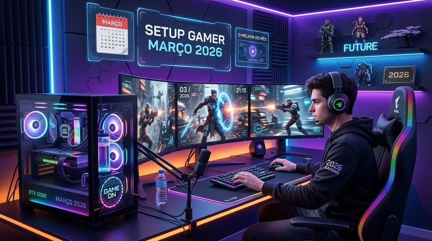 Setup Gamer Março 2026: As Melhores Ofertas em Hardware para Montar Seu PC Este Mês